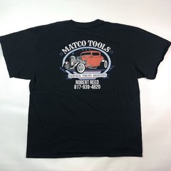 Matco Tools Black Hot Rod Car Graphic Racing Car T-Shirt Men Size XL