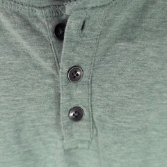 Lucky Brand Los Angeles XL T Shirt Henley Men V Neck Short Sleeve Green
