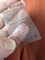I’m Brian Mens T Shirt Rust Orange Made in Italy 55% Rayon Tee Size XL Quality!!