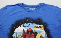 Loot Crate Unisex Adult’s Marvel Deadpool Cannonball T-Shirt EH6 Blue Large