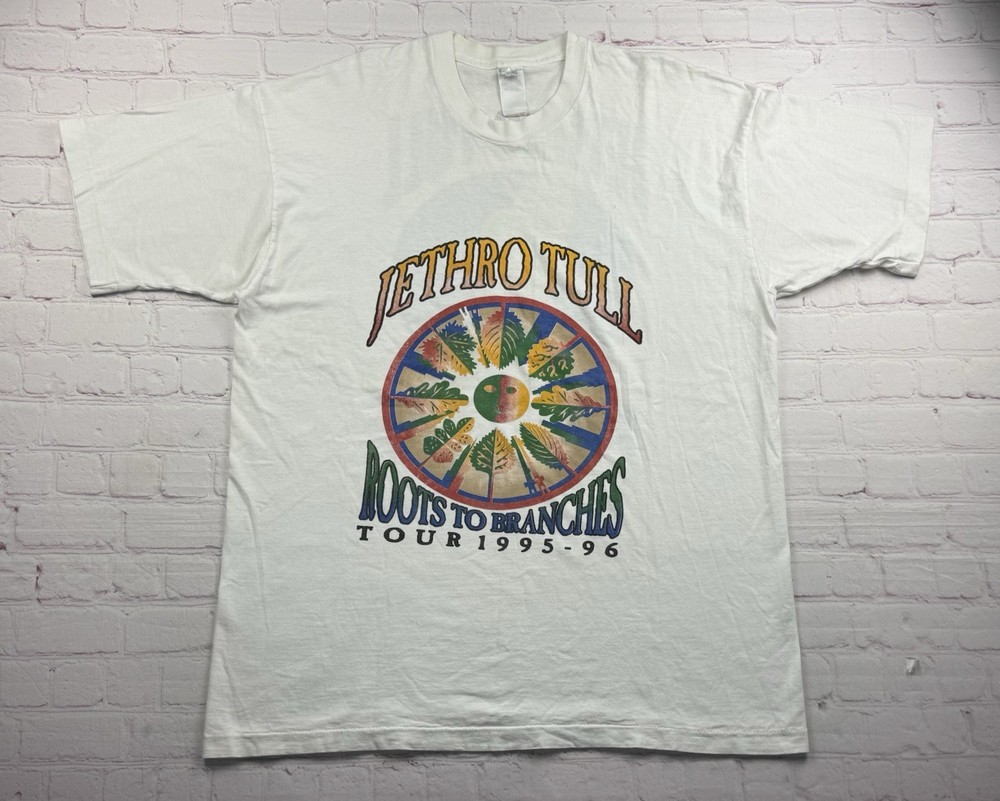 Vintage Jethro Tull Roots To Branches Tour T-Shirt Size XL Band Tee 1996 90s