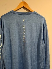 New Spyder XL Swim Men’s Long Sleeve T-Shirt UPF50+ Swim Rash Guard Blue