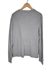 Goodthreads Long-Sleeve Waffle Henley Shirt in Gray Size M