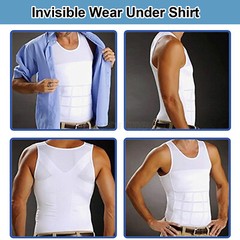 Men Slimming Body Shaper Compression Gynecomastia T-shirt Posture Corrector Vest