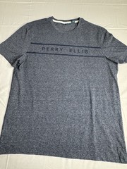Perry Ellis Men’s Logo Crew Neck Short Sleeve T-Shirt Gray Size L