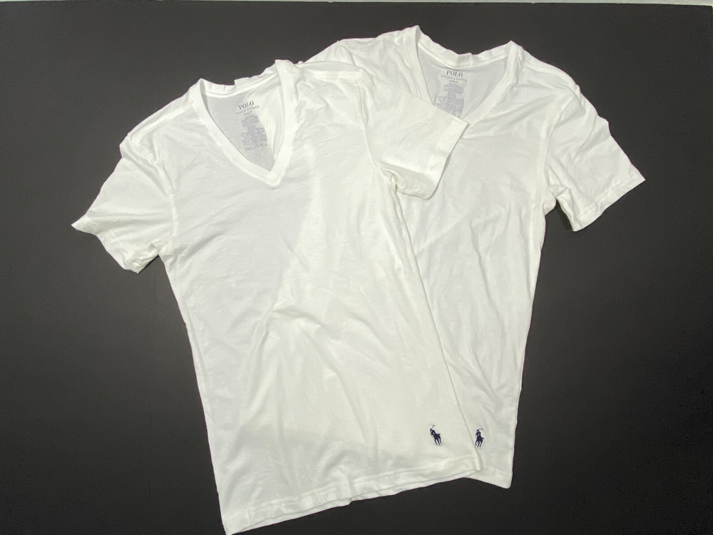 Polo Ralph Lauren Stretch Slim Fit T Shirt – Small – V Neck – 2 Shirts