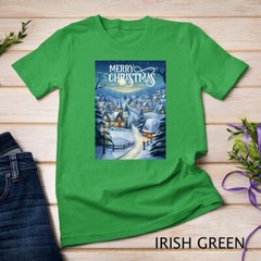 Christmas Church in the Mountains A Peaceful Scene #3 Funny Unisex T-shirt