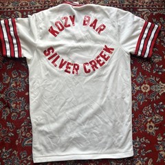 Vtg Strohs Jersey L Beer Lager Logo S/S Tee Bike Athletic Shirt USA 80s Red