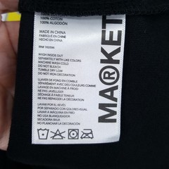 MARKET STUDIO Shirt Mens Medium Black Pullover Crew Smiley Greatness T-Shirt