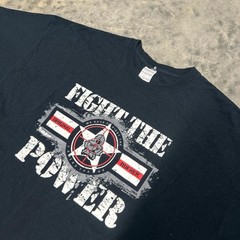 Vintage “Fight The Power” Y2K Rufnek T-Shirt Black XXL Hardcore