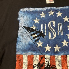 Vintage Bayside USA T Shirt Men’s Size XL Black Y2K America