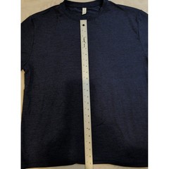 Men’s Navy Blue Stretch T-Shirt Size S Polyester Elastane Athletic Casual Tee