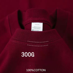 Men’s Heavy Duty 300g American Pure Cotton T-Shirt Oversized Casual Short Sleeve