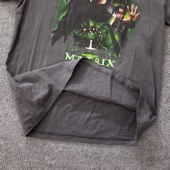 Matrix Men Graphic T-Shirt Large Gray Short Sleeve 100% Cotton Crew Neck Stretch
