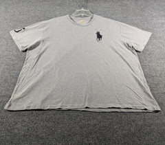 Polo Ralph Lauren Mens 2XB Big Pony Gray T-Shirt Short Sleeve Crew Neck