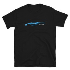 Softstyle T-Shirt For Chevrolet Corvette C8 Rapid Blue 2022-2023 Car Owners Gift