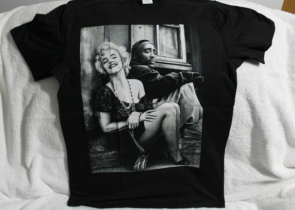 TUPAC SHAKUR MARILYN MONROE LEGENDS 2PAC HIP HOP RAPPER LEGEND T-SHIRT SHIRT