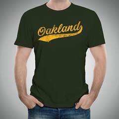 Oakland City Script – Sports Team Baseball Hometown T-Shirt – Forest