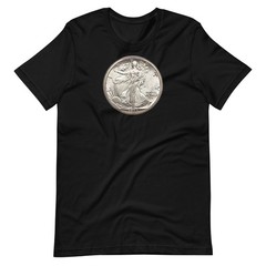 Walking Liberty Half Dollar T-Shirt — 1916 Silver Tee Coin Collector Gift