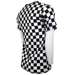 Adult Men’s RAD 80’s Short Sleeve PUNK Checkered Shirt Black White S M L XL 2XL