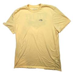 Reel Life Mens T-Shirt Yellow 2XL Short Sleeve Cotton Crew Neck Pullover Outdoor
