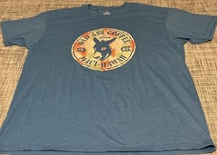 Bad Ass Coffee Maui T-shirt Mens Blue Short Sleeve Cotton Blend Size 2X
