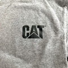 CAT Caterpillar Long Sleeve Shirt Gray Size Large L/G Workwear Logo Tee (B007)