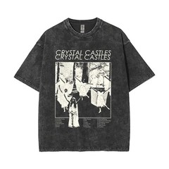 Crystal Castles T-Shirts Graphic Print Washed 100% Cotton Tees