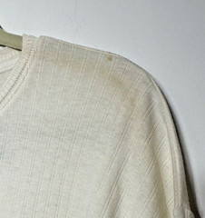 Claiborne PR-Essentials MERU Cream Men’s Short Sleeve Ribbed Crew Neck Shirt XL