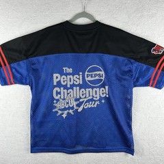 HBCU Pepsi Challenge Football Jersey Blue Size M Cropped Mesh Fabric Graphic