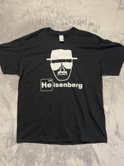 Men’s Breaking Bad Heisenberg T-Shirt Black With White Silhouette Design XL