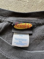 Vintage 90s Ripple Junction Seinfeld George Costanz Graphic T Shirt Black 2XL