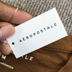 Aeropostale Shirt Mens Medium Brown AERO New York Logo Graphic Tee Tagless