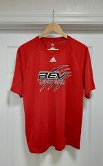 Adidas Climate T Shirt Mens Size Medium Red Short Sleeve Rev Football Polyester