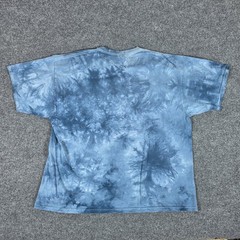 Jerzees The Mountain Kitten in Overalls Tie Dye Graphic T-Shirt Blue Mens 3XL