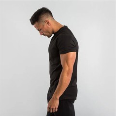 Men’s Summer Muscle fit T-Shirt Short Sleeve Loose Mid Section Cotton Blend