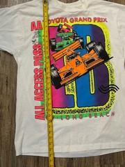 VTG 1980s Toyota Grand Prix Racing T-Shirt Double Sided XL Long Beach Cars