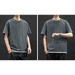 Universal Men’s Polyester Fiber Plain Crew Neck Tee Short Sleeves T-Shirt M-3XL