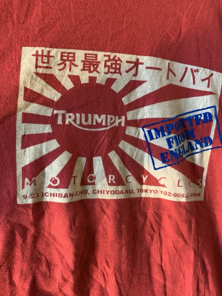 Vintage Triumph Motorcycles Mens Sz XL T-Shirt Red