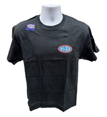 NHRA Drag Racing Vintage Speed For All American Flag Black T-Shirt