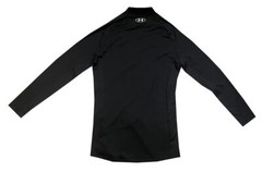Under Armour Mens ColdGear Grid Mock Blouse Shirt Base Layer Top (Black, M)