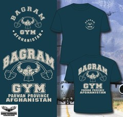 Bagram Gym Parwan Province Army, Navy, MC, Air Force Afghanistan T-shirt