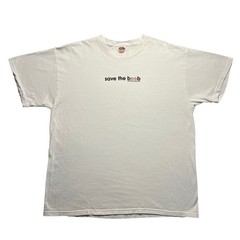 VTG Save The Boob Breast Cancer Charity Golf T Shirt Mens XL FOTL White