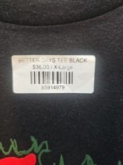 SRVL SURVIVAL MEN’S XL TEE “BETTER DAYS ” BLACK W/RED GRAPHIC VERY SOFT TEE 🔥