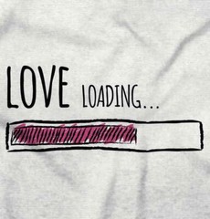 Love Loading Funny Cute Valentine’s Day Gift Womens Top Junior Graphic Tee