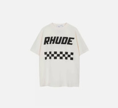 NEW RHUDE Men Women High Quality Leisure Cotton Short Sleeve POLO T-Shirt S-XL