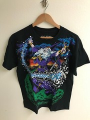 Liquid Blue dark fantasy Wizard Black T-Shirt christmas new year tee