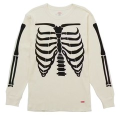 New Supreme Hanes Bones Thermal Crew FW25 White 1 Pack Size S/P Authentic Small