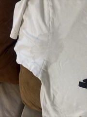 RHUDE World Championship Ivory Cotton Graphic Short Sleeve. Marks Under Arms