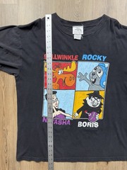 90s VINTAGE Rocky & Bullwinkle Universal Studios T-Shirt Size XL Movie Promo